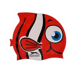 کلاه شنا بچه گانه slazenger طرح ماهی ( قرمز )