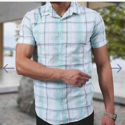 پیراهن آستین کوتاه پارچه پنبه ای سایز m تا 4x 