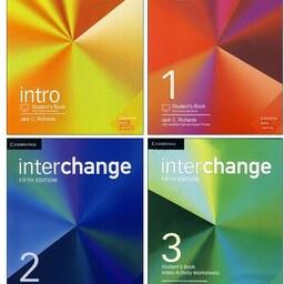 پک چهار جلدی اینترچنج ویرایش پنجم سایز وزیری به همراه کیوآرکد برای دانلود رایگان فایل صوتی  Interchange Fifth Edition 