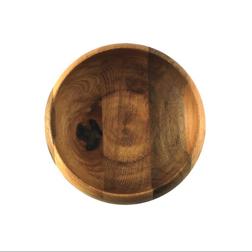 کاسه مدل خمره ای قطر 19 سانتی متر چوب راش و گردو  قهوه ای رنگ شده با رنگ گیاهی همل دارای رگه های طبیعی چوب کد 1120078