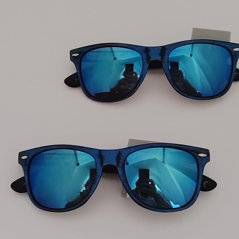 عینک آفتابی طرح چوب رنگ آبی بسیار شیک جذاب