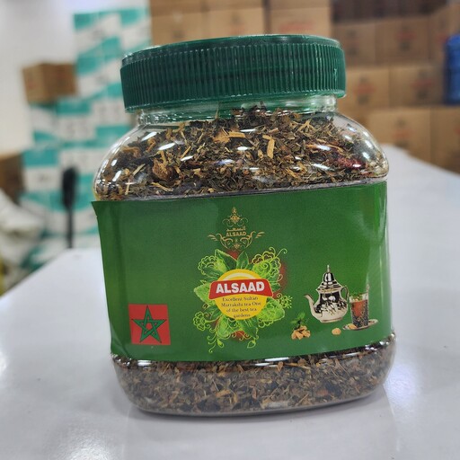 چای سبز مراکشی و نعنا برند السعد اورجینال حجم 200 گرم