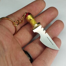 جاکلیدی و آویز ماشین طرح چاقوی کوچک تمام فلزی (مدل شکاری) 