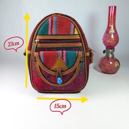 کیف سنتی دخترانه مدل تخم مرغی جنس جاجیم دستبافت
