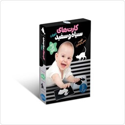 کتاب فلش کارت های سیاه و سفید نوزاد تقویت حس دیداری انتشارات فنی ایران نردبان 