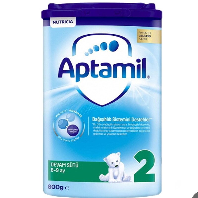 آپتامیل aptamil  شماره 2 برای نوزادان 6 الی 9 ماه وارداتی  ترک  و پلمپ دار 800 گرم تضمین اصالت 