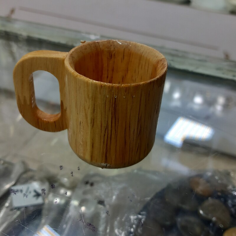 فنجان قهوه چوبی