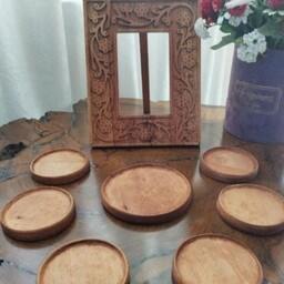 هفتسین سنتی تمام چوب با آینه منبت شده در چند مدل مختلف