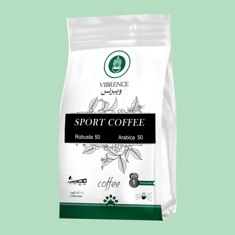 دان قهوه 50 درصد روبوستا- 50 درصد عربیکا (Sport)- یک کیلوگرمی برند ویبرنس