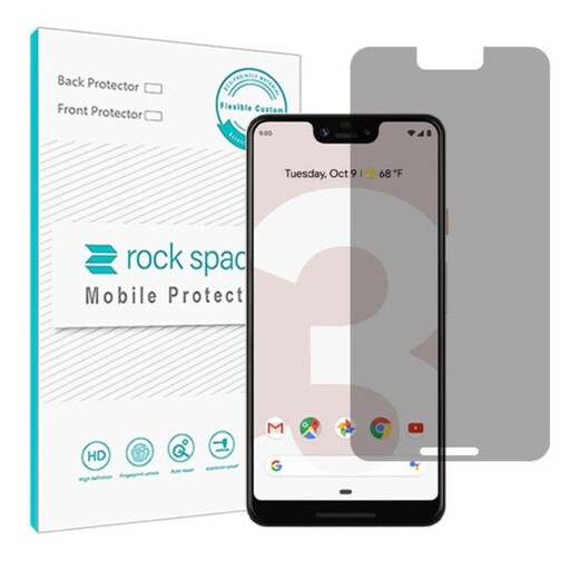 گلس پرایوسی (حریم شخصی)نانو و ضد ضربه گوشی گوگل Pixel 3 XL برند راک اسپیس  