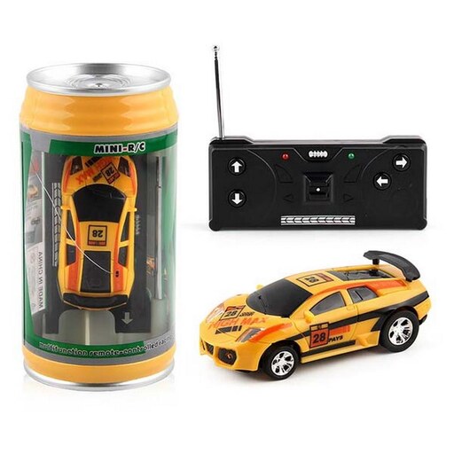 ماشین کنترلی شارژی نوشابه ای چراغدار چهارکانال mini cola car 