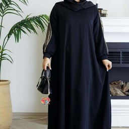 مانتو حجاب جنس ابروبادی با خرجکار سوزن دوزی فری دارای سایزبندی