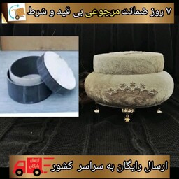 بیس چوبی جعبه جواهرات گرد قطر10 ارتفاع10