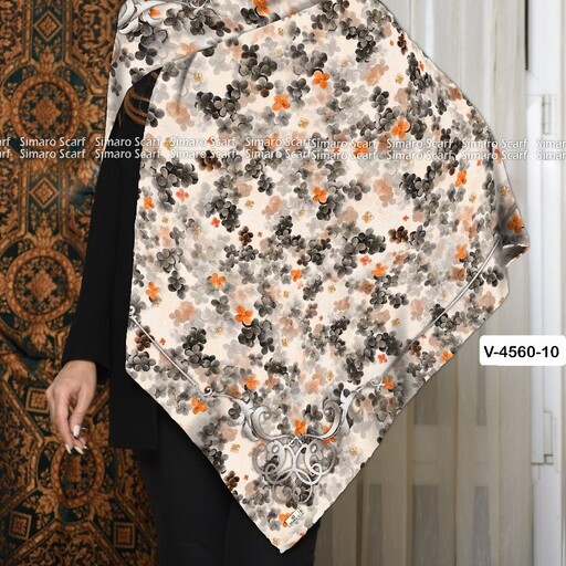 روسری  نخی زیبا قواره140 طرحدار ترکیبی رنگ