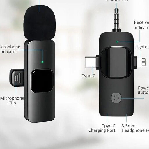 میکروفون یقه ای K15    مدل سه کاره