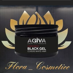 ژل مو سیاه آگیوا (  AGIVA BLACK GEL ) پوشاننده ی موهای سفید  و براق کننده و حالت دهنده و سفت کننده مو  (250 ML ) 