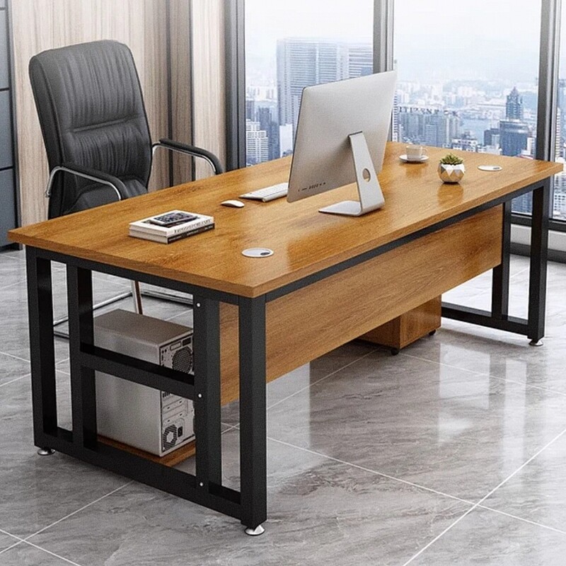 میز اداری مدرن چوب و فلز میز کامپیوتر لپتاپ سفارشی ساز نیوهوم 