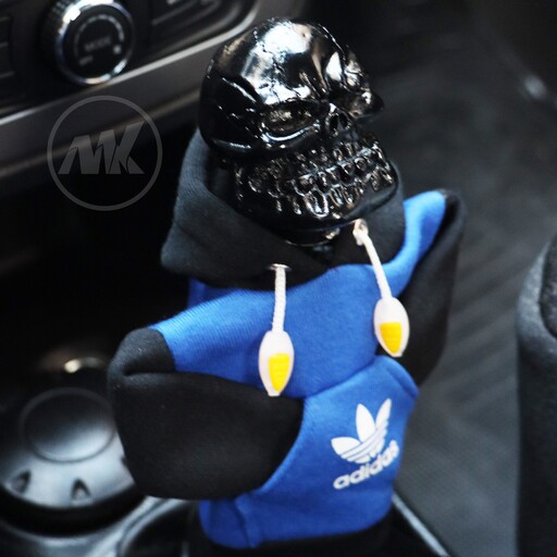 هودی دنده - هودی سردنده جنس دورس رنگ آبی مشکی برند minikoook