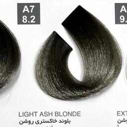 رنگ بلوند خاکستری روشنA7 ،8.2   رنگ مو کاترومر بدون آمونیاک و یک عدد اکسیدان 150 میلی لیتر