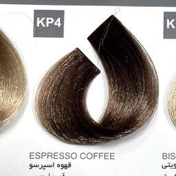 رنگ قهوه اسپرسو KP4 ، رنگ مو کاترومر بدون آمونیاک و اکسیدان