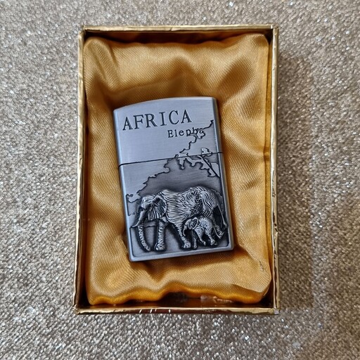 فندک فانتزی طرح افریقا با جعبه کادویی