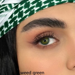 لنز رنگی سبز جنگلی سالانه یونیک weedgreen