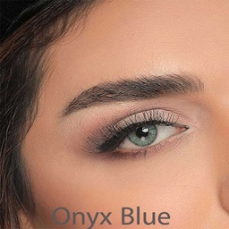 لنز طبی رنگی سبز آبی دور مشکی سالانه آیس کالر  onyxblue
