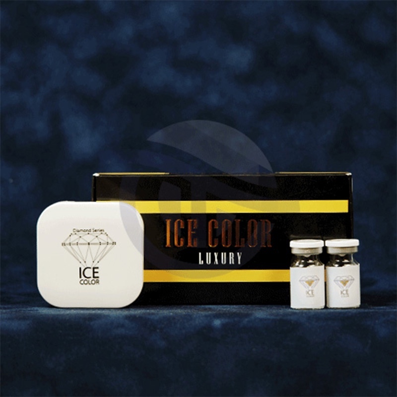 لنز طبی رنگی عسلی بدون دور روشن سالانه لاکچری آیس کالر carolina