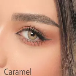 لنز طبی رنگی عسلی دور دار سالانه لاکچری آیس کالرcaramel