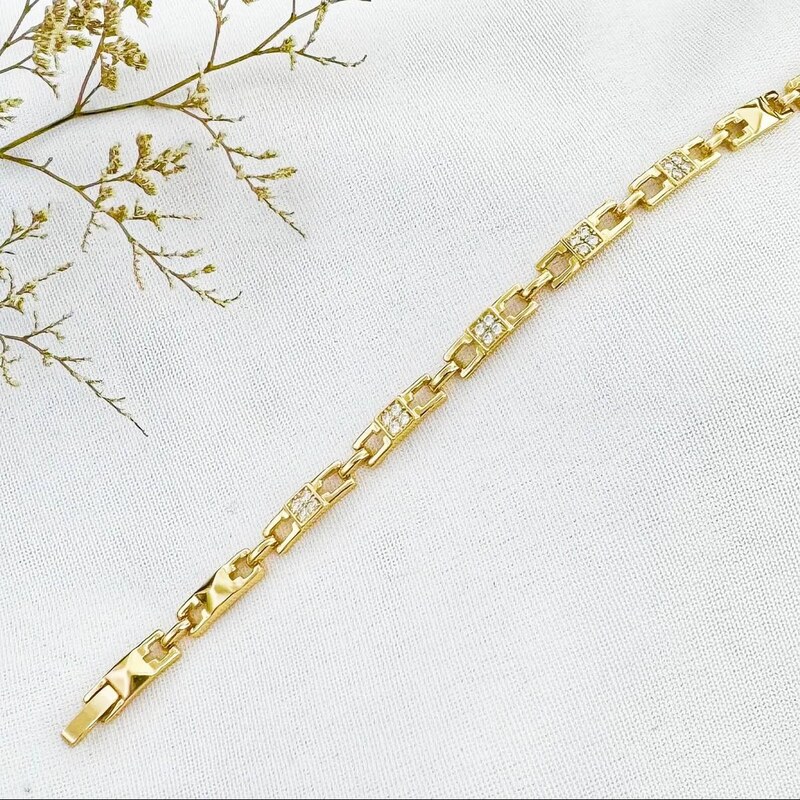 دستبند ژوپینگ طرح طلا کد 13754