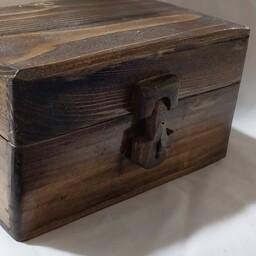 جعبه صندوقچه چوبی لولا و قفل منحصر بفرد محکم و چوبی 