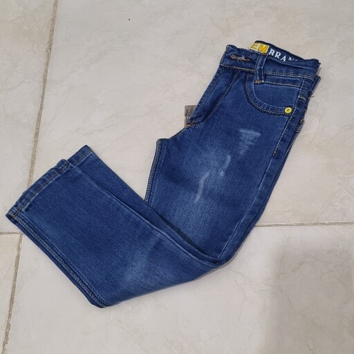 شلوار جین پسرانه جیب دار رنگ آبی سایز بندی 65 70 75 80 