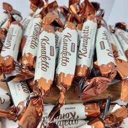شکلات پذیرایی 500 گرم کانفتو رول ویفر شیری محصول شرکت روشن کشور اکراین