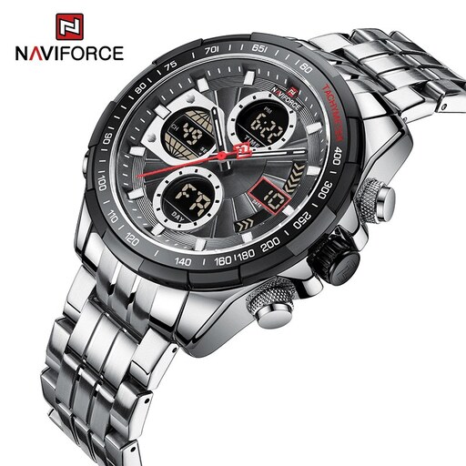 ساعت مچی نیوی فورس NAVIFORCE NF9197-SB - ساعت مردانه بند فلزی ناوی فرس اصلی ضد آب