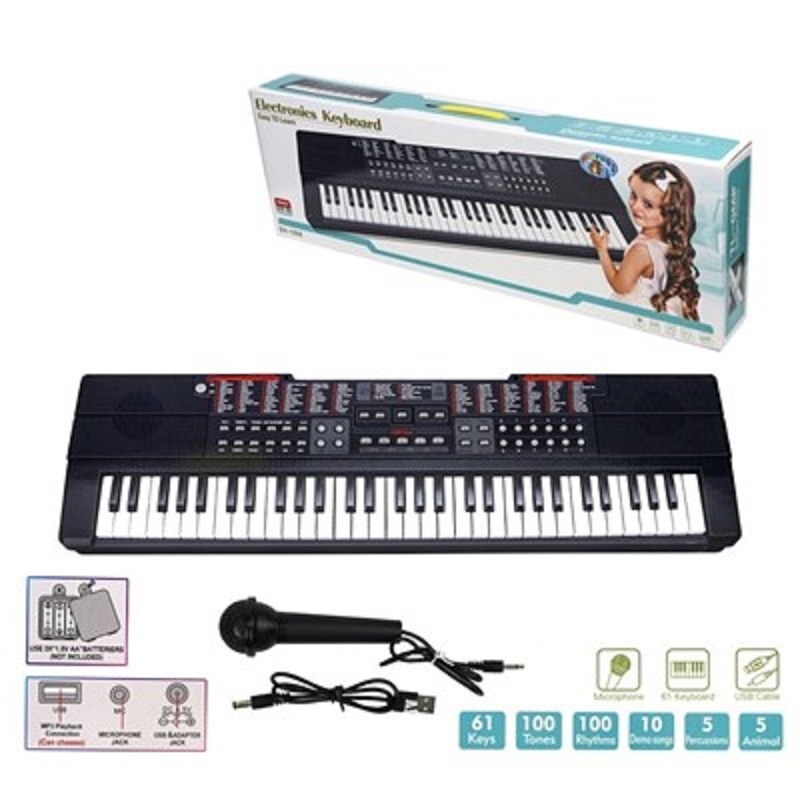 اسباب بازی آموزشی ارگ 61 کلید موزیکال Electronic Keyboard Piano