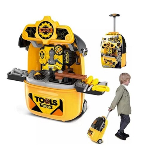 اسباب بازی میز ابزار 2 در 1 چمدانی کودک Tools Set Kit Toys
