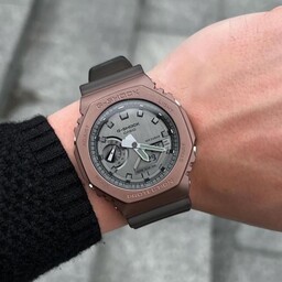 ساعت  مچی جی شاک GA2100 نسکافه ای مسترکپی(قاب استیل)(جیشاک GShock) تنظیم اتوماتیک با پایتخت کشورها ، اتولایت اتوماتیک