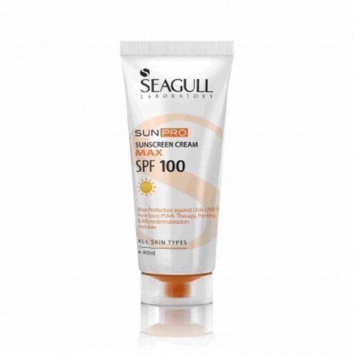 کرم ضدآفتاب سی گل spf 100 بدون رنگ انواع پوست