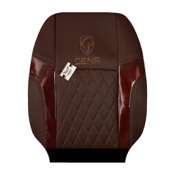 روکش صندلی خودرو مدل چکشی مناسب برای دنا چرم قهوه ای خرجکار طرح چوب 