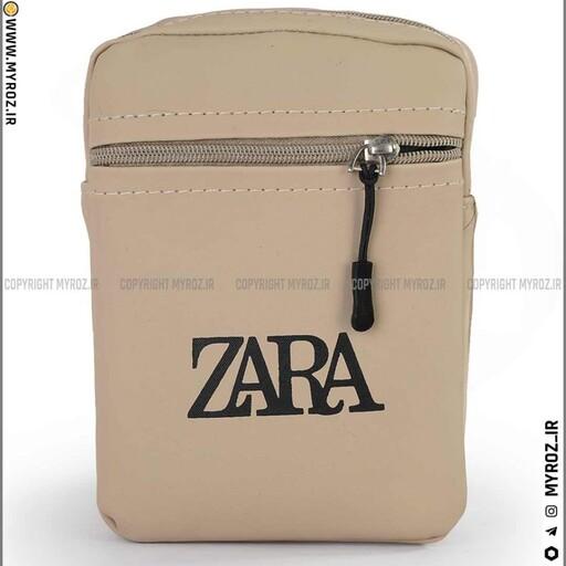 کیف دوشی چرم طرح زارا  ZARA مدل 2029 رنگ کرم 