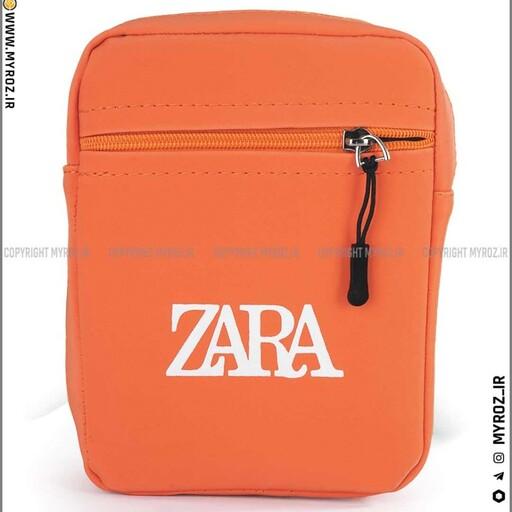 کیف دوشی چرم طرح زارا  ZARA مدل 2029 رنگ نارنجی