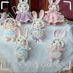 عروسک بافتنی طرح خرگوش  های دوست داشتنی ارسال رایگان به سراسر کشور 