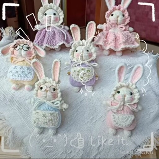 عروسک بافتنی طرح خرگوش  های دوست داشتنی ارسال رایگان به سراسر کشور 