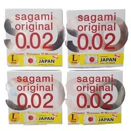 کاندوم پلی اورتان ساگامی 002 مدل لارج بسته 4 عددی