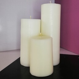 شمع استوانه ساده سه عددی قابل سفارش با رنگ دلخواه 