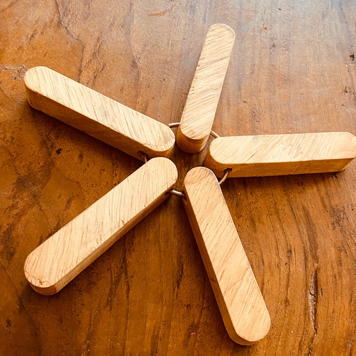 زیر قابلمه ای چوبی مدل ستاره