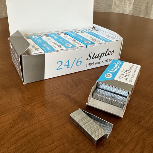 سوزن منگنه 24.6 staples بسته 10 عددی استپلس  SHAHAB 1000pcs