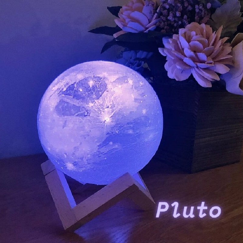 آباژور سیاره پلوتو با پایه چوبی قطر 12