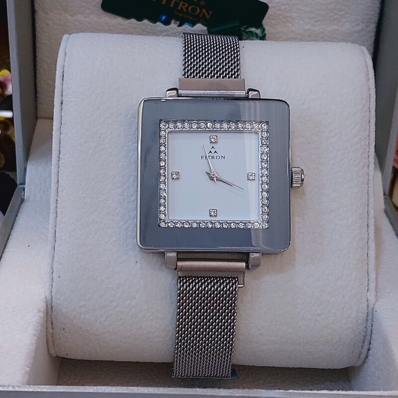 ساعت مچی زنانه فیترون FITRON مدل 9590Lژاپن رنگ استیل