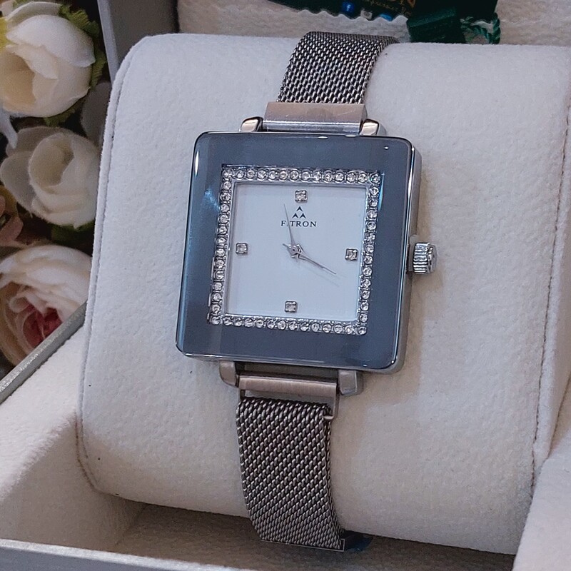 ساعت مچی زنانه فیترون FITRON مدل 9590Lژاپن رنگ استیل